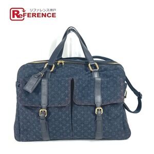 Louis Vuitton Monogram Claudine Travel Bag Navy Blue shoulder Bag